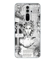 Redmi Note 8 Pro Uyumlu Medusa Kolaj Tasarımlı Şeffaf Telefon Kılıfı