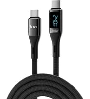 240W Dijital Led Ekranlı E-Mark Çipli PD 3.1 USB Type-C to Type-C Hızlı Şarj ve Data Kablosu 2 Metre