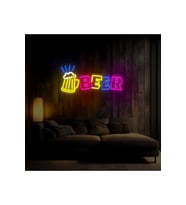 BEER Yazılı ve Şekilli Neon Tabela