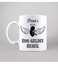 Hoş Geldin Bebek Tasarımlı Kupa Kişiye Özel
