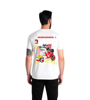 Erkek Tişört Klasik Hotrod Araba Baskısı Retro Tipografi Dijital Baskı Rahat Kesim Günlük Modern