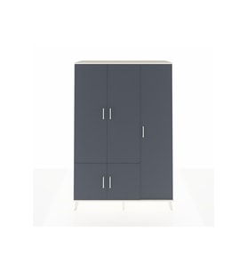 Hyperion Gardrop 7 Raflı 5 Kapaklı Tek Askılı 132x44x195 Aytaşı-Antrasit