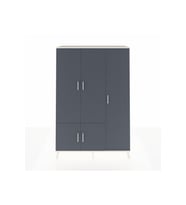 Hyperion Gardrop 7 Raflı 5 Kapaklı Tek Askılı 132x44x195 Aytaşı-Antrasit