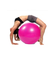 Pekial 65 Cm  Pilates Topu Yoga Plates Egzersiz Topu Ball + Şişirme Pompası Seti (Fuşya)