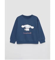 LCW Kids İndigo Cinnamoroll Baskılı Kız Çocuk Sweatshirt