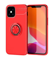 Apple İphone 12 Mini Kılıf Range Yüzüklü Silikon - Kırmızı