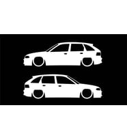 astra f hb basık kelebek cam stickeri 2 adet