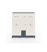 Hyperion Dolap 6 Raflı 6 Çekmeceli 4 Askılı 220x44x243 Antrasit-Aytaşı/Antrasit