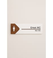 Lucena Erkek WC Ofis Oda Kapı İsimliği Yönlendirme Tabelası Levhası Kişiselleştirilebilir