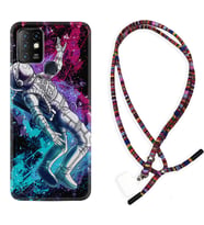 INFINIX Hot 8 9 10 11S Hot 10 Play 10T Kılıf Boyun Asklı Rasta Silikon Astronot Signs 1753