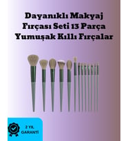 Toz ve Krem Ürünler İçin Güçlü Tutucu Yumuşak Kıllı Makyaj Fırça Takımı 13 Parça