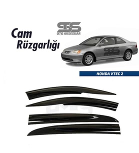 Cam Rüzgarlığı HONDA V-TEC 2 2001-2006 Arası Mügen Tip Piano Black