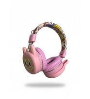 Pembe Labubu Kablosuz Bluetooth Katlanabilir Kulaküstü Kulaklık
