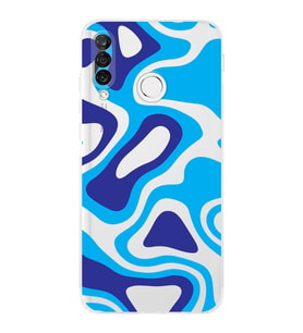 Huawei P30 Lite Kamera korumalı Kapak Renkli Desen Tasarımlı  Şeffaf Kılıf