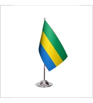 Gabon Tekli Masa Bayrağı