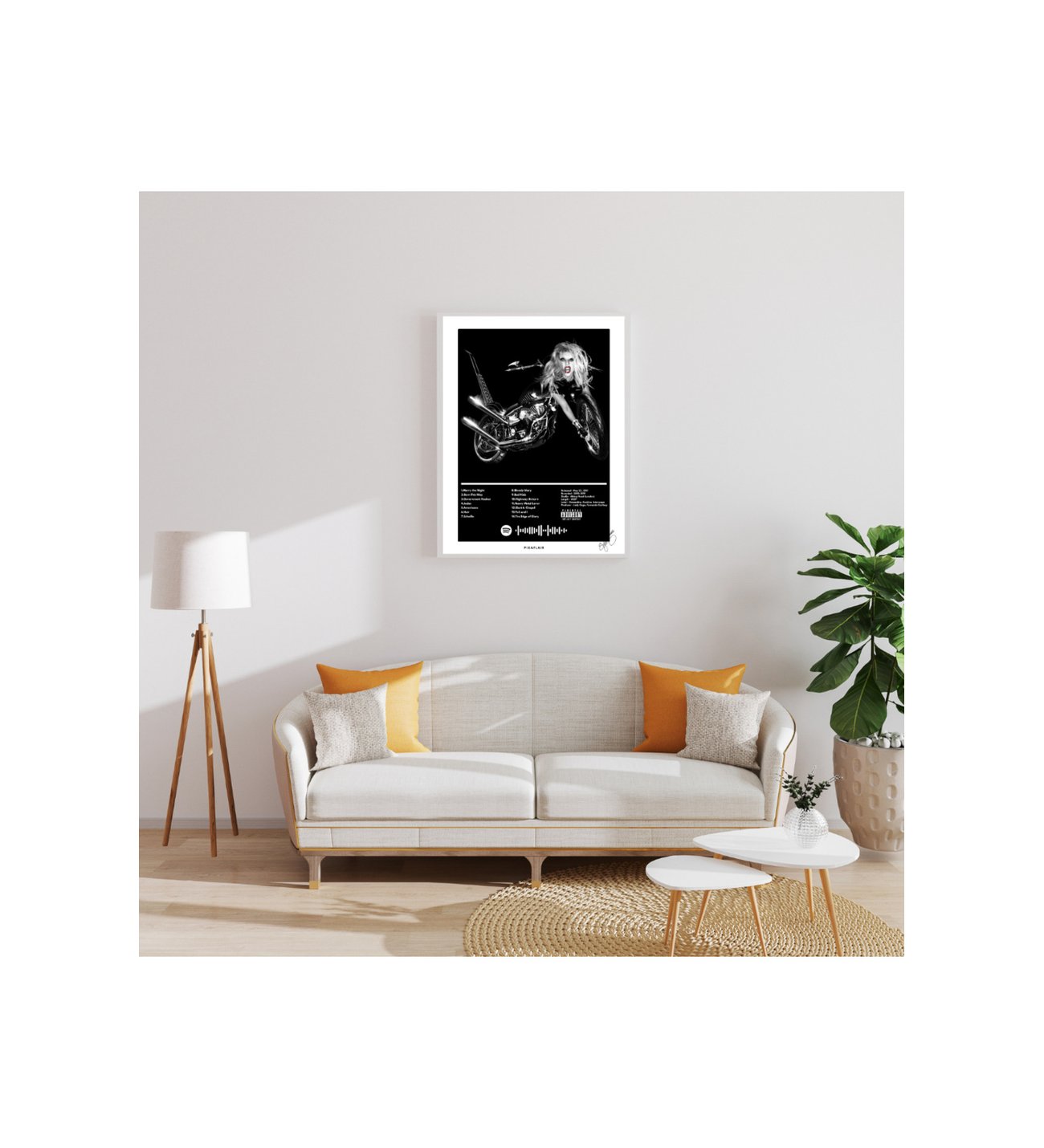 Lady Gaga - Born This Way Albüm - Tablo - Çerçevesiz Spotify Poster