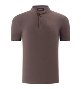 T8560 DEWBERRY T-SHIRT-DÜZ KAHVE (Karışık)