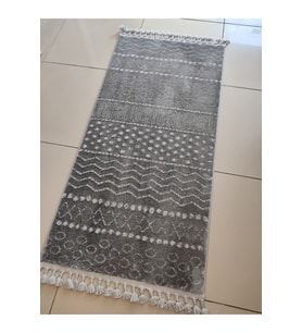 HALIMARKA K-PRM PM003D ANTRASİT GRİ ETNİK HALI YOLLUK 76X150 CM