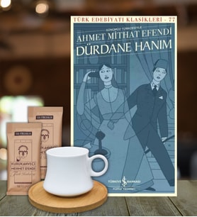 Kutupkitap Dürdane Hanım Ahmet Mithat Efendi Bambu Fincan Türk Kahvesi Kişiye Özel Not Kitap Hediye Seti