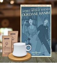 Kutupkitap Dürdane Hanım Ahmet Mithat Efendi Bambu Fincan Türk Kahvesi Kişiye Özel Not Kitap Hediye Seti