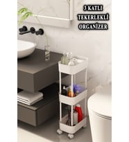 3 Katlı Evye Altı Düzenleyici Dolap Içi Organizer