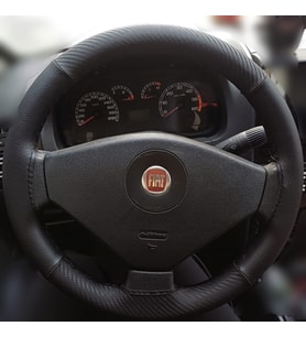 DİKİŞLİ DİREKSİYON KILIFI SİYAH DERİ KARBON DERİ SİYAH DİKİŞLİ FIAT ALBEA İÇİN