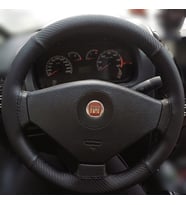 DİKİŞLİ DİREKSİYON KILIFI SİYAH DERİ KARBON DERİ SİYAH DİKİŞLİ FIAT ALBEA İÇİN