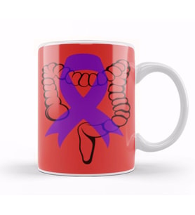 CROHN'S & COLITIS AWARENESS Warrior Unbreakable Kupa Bardak Porselen