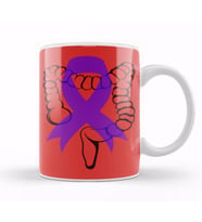 CROHN'S & COLITIS AWARENESS Warrior Unbreakable Kupa Bardak Porselen