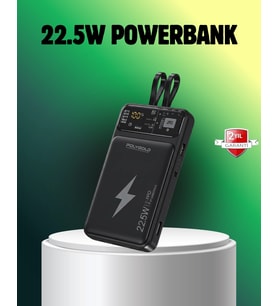 Powerbank Dahili Ekranlı 10000 Mah Çift Kablolu
