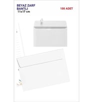 Mektup Zarfı Silikonlu 100 Adet 11,4x16,2 Cm 90 Gr