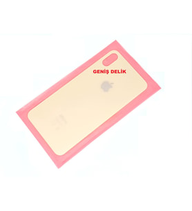Tkgz İPhone XS MAX Arka Pil Batarya Kapağı (CAM) GOLD