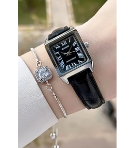 Casio CSISTE138 Kasası Gümüş Kordonu Siyah Renk Kadın Kol Saati