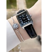 Casio CSISTE138 Kasası Gümüş Kordonu Siyah Renk Kadın Kol Saati
