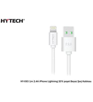 Hytech HY-X93 1m 2.A iPhone Lightning Beyaz Şarj Kablosu