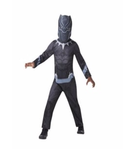 7-9 Yaş / Disney-Marvel ORJİNAL LİSANSLI KASLI BLACK PANTER KOSTÜM /  Panter Kostümü Çocuk Kıyafeti