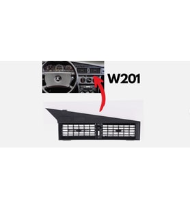 Mercedes Uyumlu W201 190 190E 190D Havalandırma Çerçevesi Izgara Gösterge Paneli (Siyah)