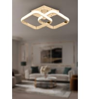 Eray Aydınlatma 9253 Ledli Gold Plofonyer Avize (Sarı)