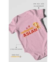 Doğuştan Aslan Kısa Kollu Bebek Body %100 Pamuk