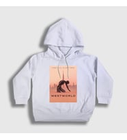 Presmono Unisex Çocuk Beyaz Free Will Westworld Kapüşonlu Sweatshirt 223230tt