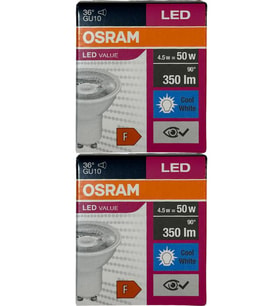 Osram 4.5W (50W) 4000K (Günışığı) GU10 Duylu Par16 Led Spot (2 Adet)