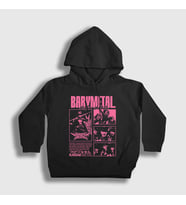 Presmono Unisex Çocuk Siyah Kawaii Müzik Babymetal Kapüşonlu Sweatshirt 527407tt