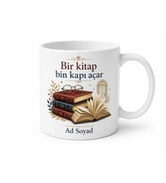 Kitap Fuarı Temalı Baskılı Kupa Bardak Hediye Kitap Kurdu Okur Hediyesi