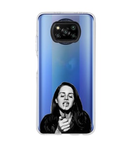 Poco X3 NFC Uyumlu Lana Del Rey Desenli Şeffaf Telefon Kılıfı