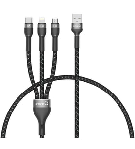 Zore Shira Serisi 3 in 1 Lightning,Micro,Type-C USB Kablo 30cm