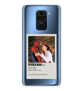 Xiaomi Redmi Note 9 Uyumlu Spider Man Minimalist Poster Desenli Şeffaf Telefon Kılıfı