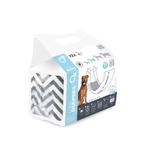 M-Pets Dıapers Erkek Köpekler İçin Külot (M) 12Li 10116299