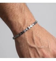 Valmont Accessories Zincir Tasarım Asansörlü Ayarlanabilir Modern Gümüş Renk Erkek Bileklik