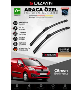 Citroen Berlingo Ön Cam Silecek Seti 2008-2018 Premium Araca Özel 65-38 Cm A+ Kalite