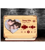 Ahşap Müzik Detaylı Masaüstü Resimli Çerçeve